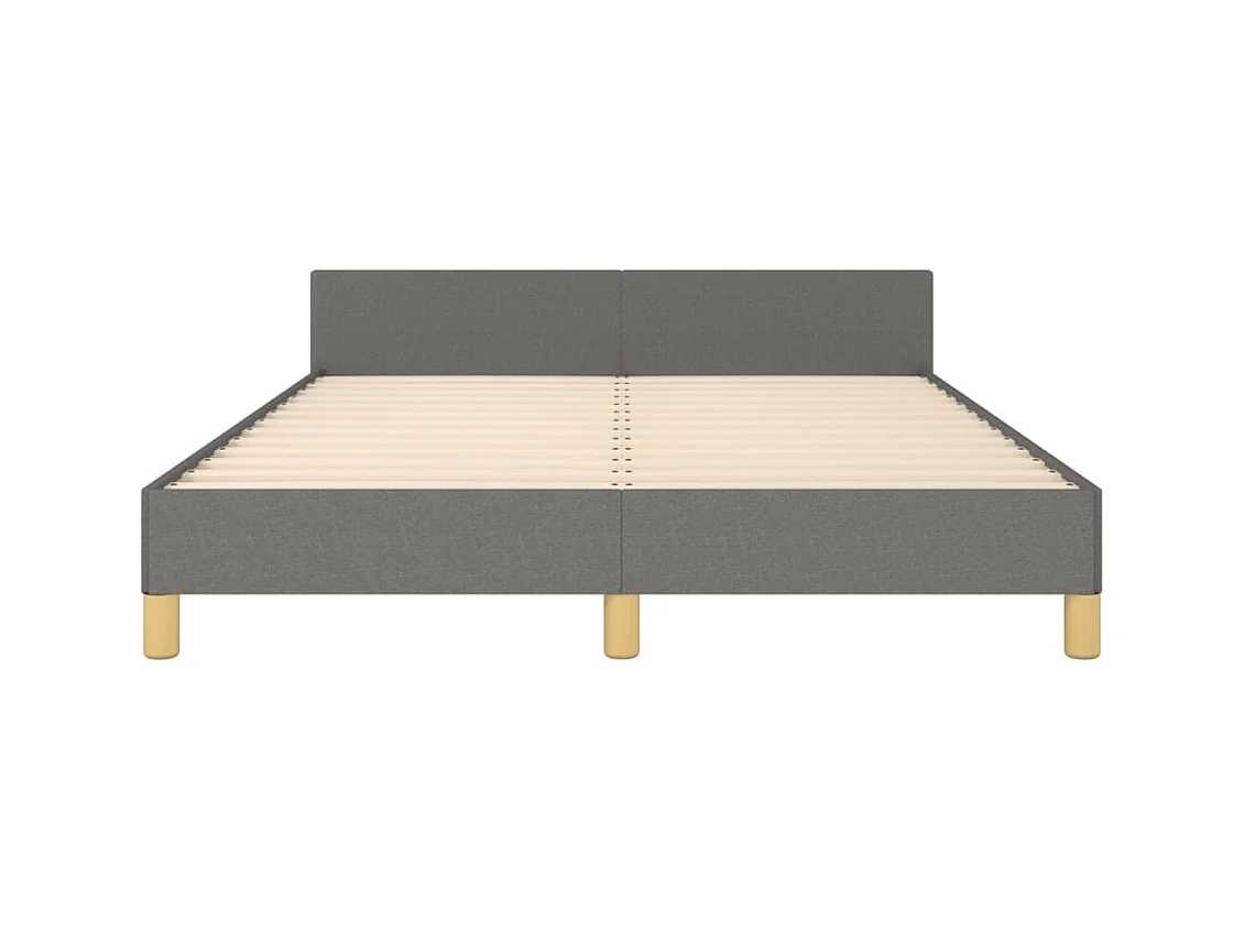 Struttura letto senza materasso grigio scuro tessuto 140x190 cm