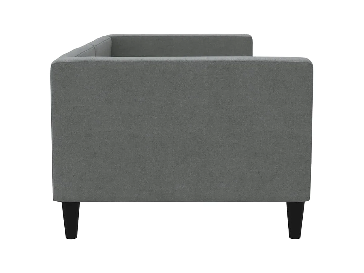 Lit de repos sans matelas gris foncé 80x200 cm tissu