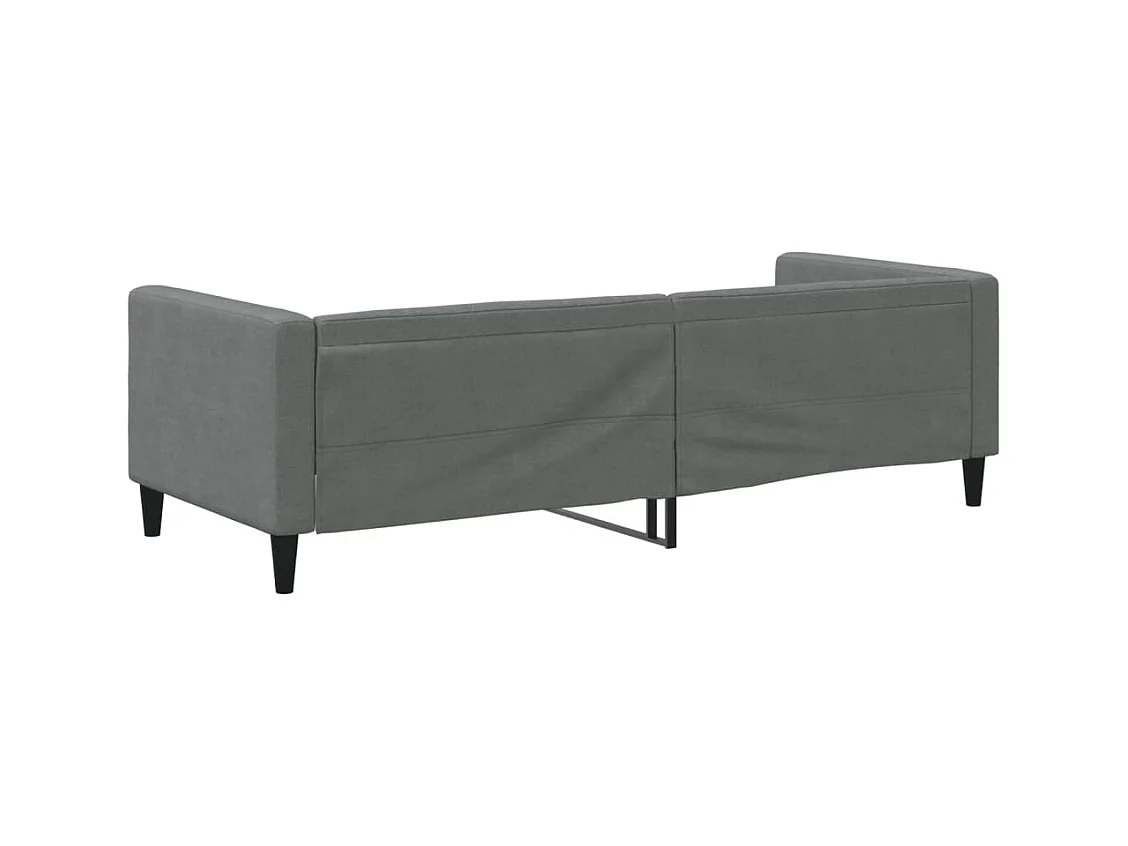Lit de repos sans matelas gris foncé 80x200 cm tissu