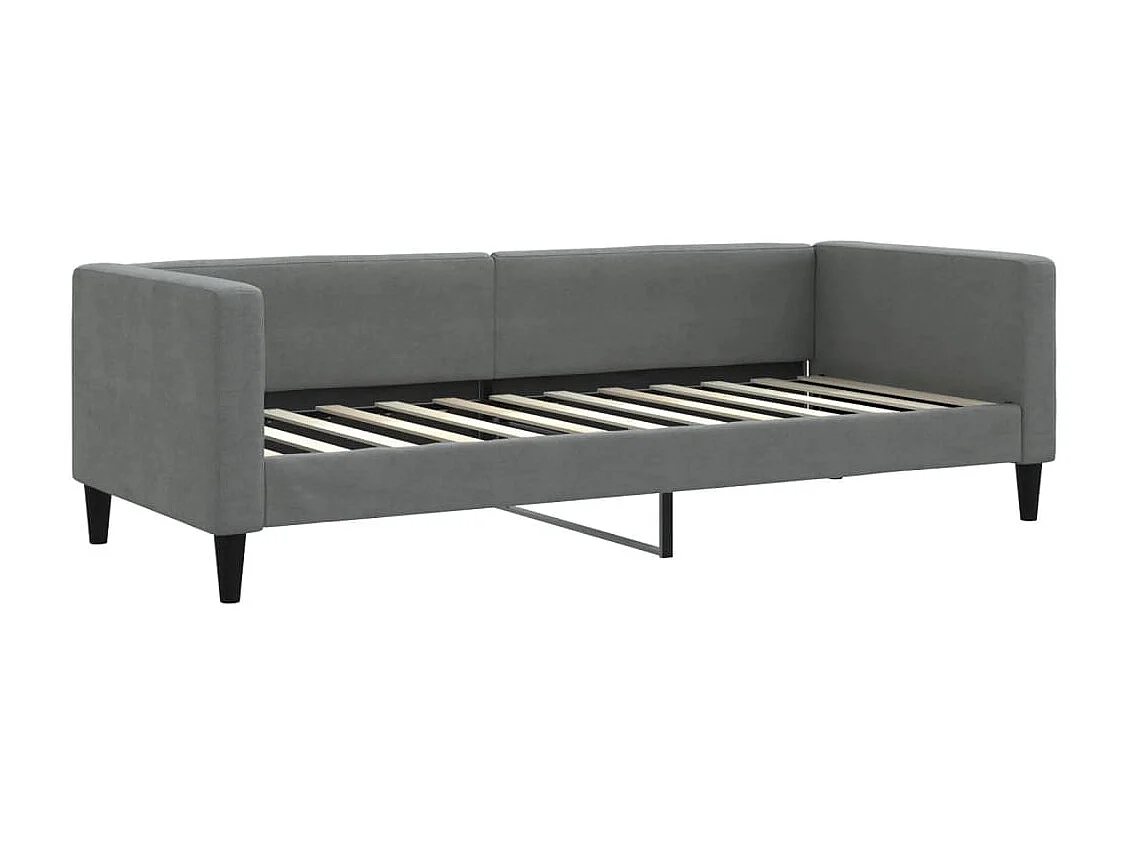 Lit de repos sans matelas gris foncé 80x200 cm tissu