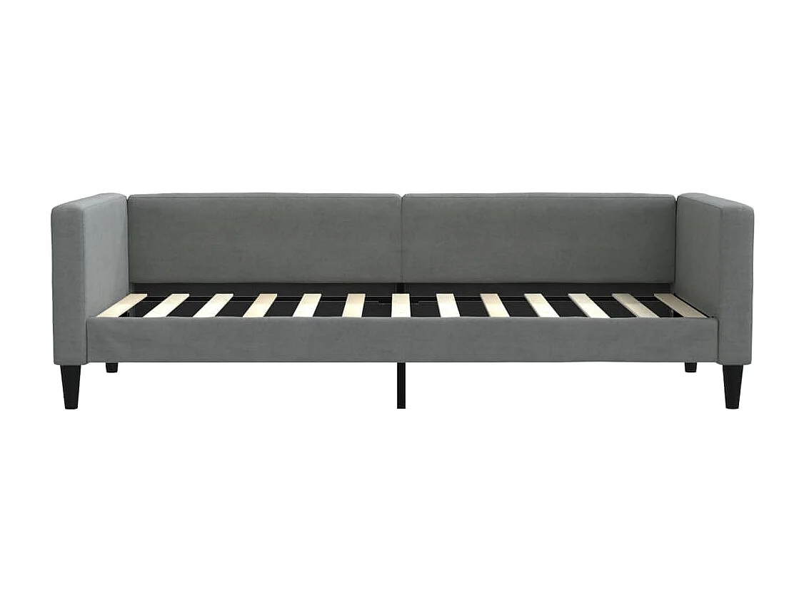 Lit de repos sans matelas gris foncé 80x200 cm tissu