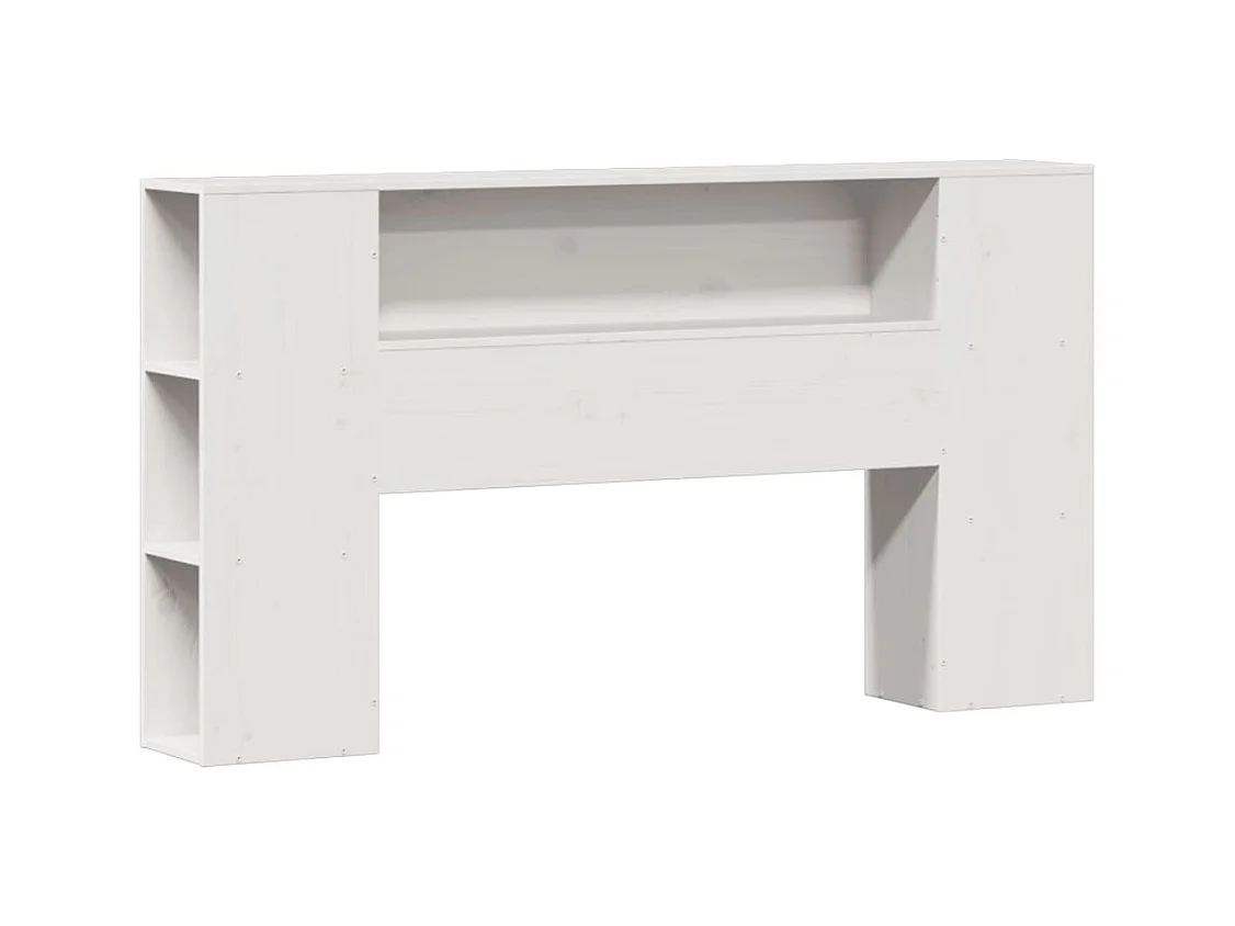 Wit boekenkastbed zonder matras 140x200 cm massief grenenhout