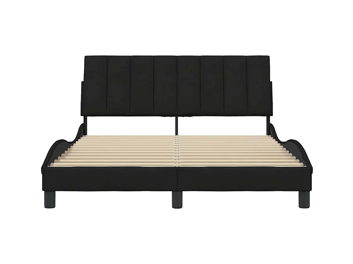 Bettgestell ohne Matratze schwarz 120x200 cm Stoff