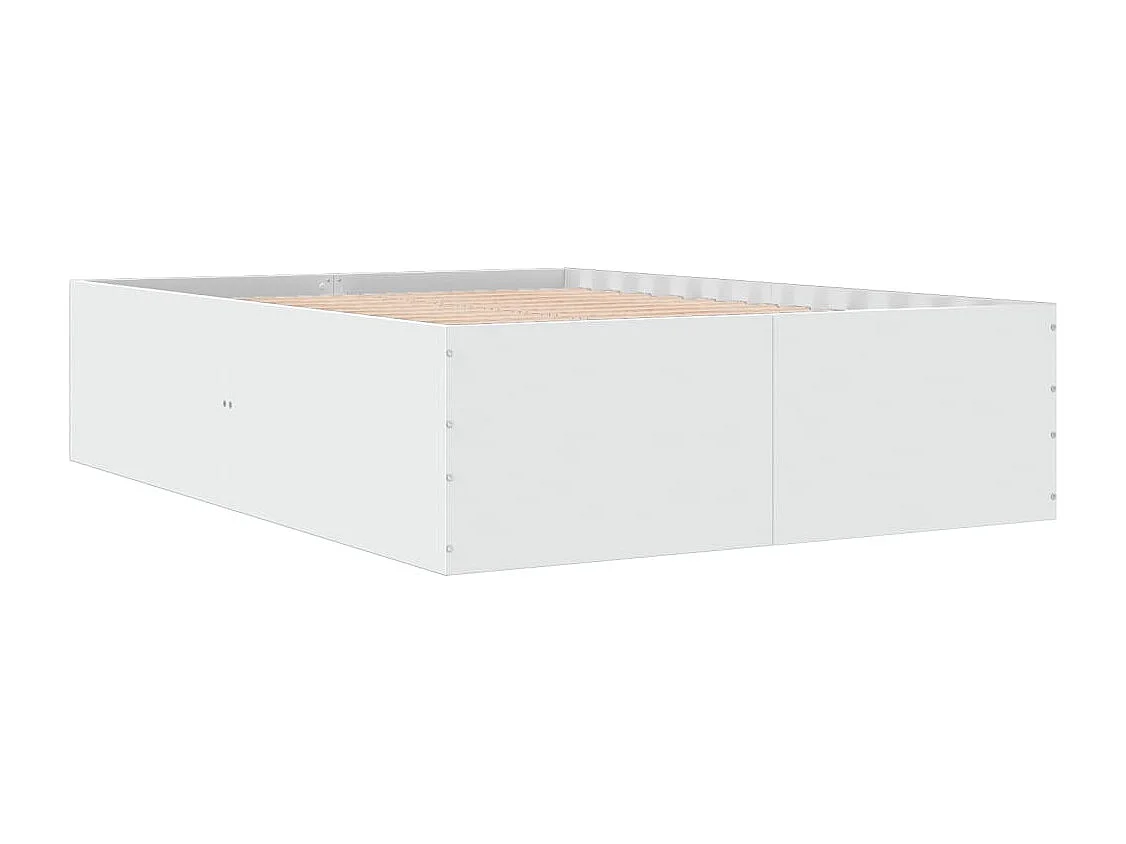 Estructura de cama sin colchón blanca 135x190 cm