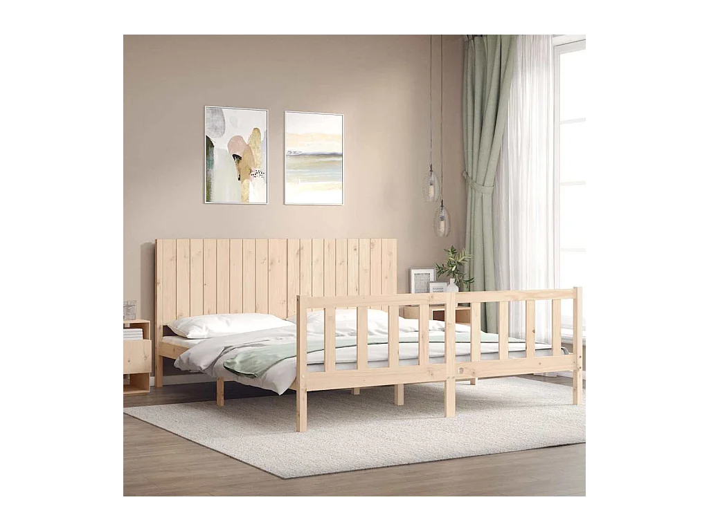 Bedframe zonder matras van massief grenenhout