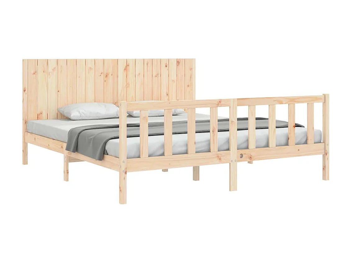 Cadre de lit sans matelas bois massif de pin
