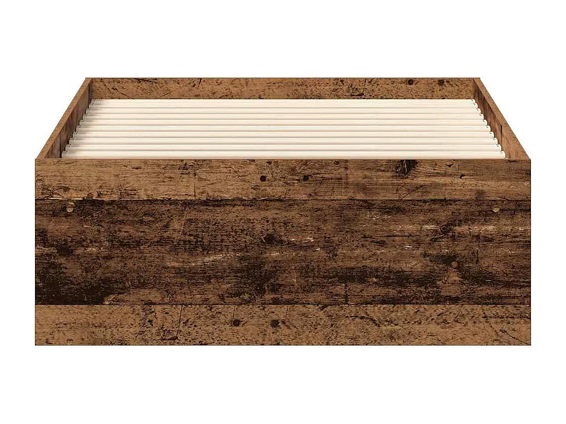 Cadre de lit sans matelas vieux bois 90x190 cm bois ingénierie