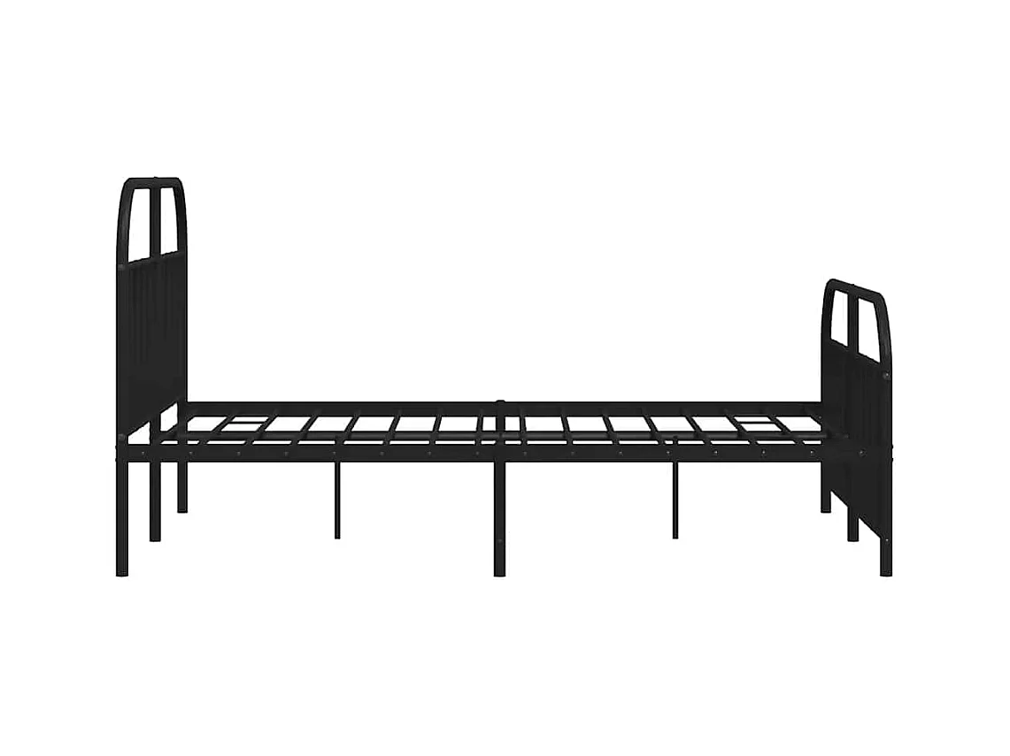 Struttura letto in metallo senza materasso con pediera nera 180x200cm