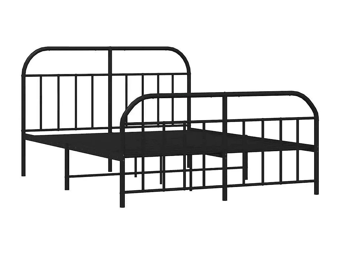 Metalen bedframe zonder matras met zwart voeteneinde 180x200cm