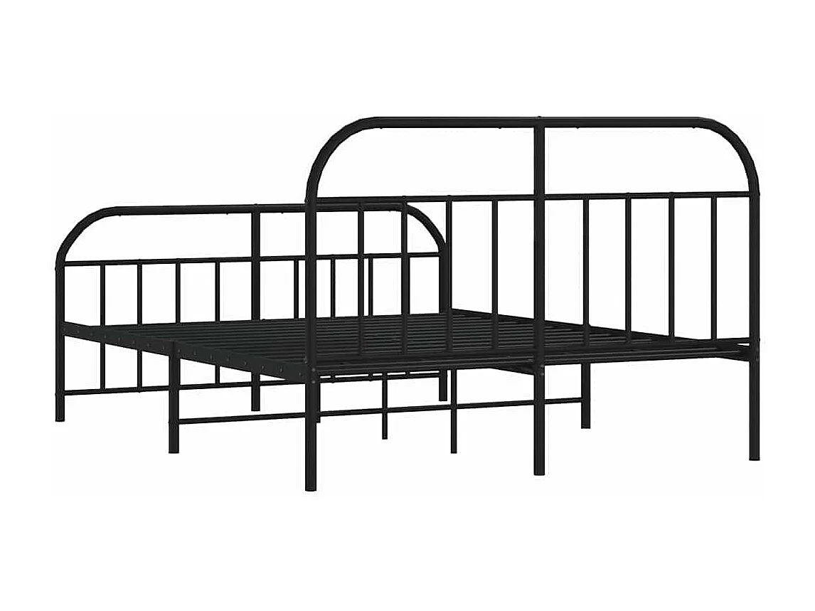 Metalen bedframe zonder matras met zwart voeteneinde 180x200cm