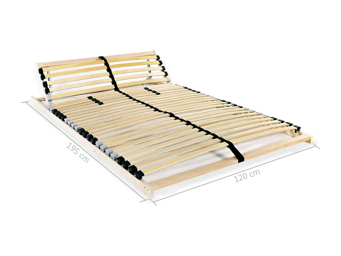 Rete a doghe senza materasso con 28 doghe 7 zone 120x200 cm