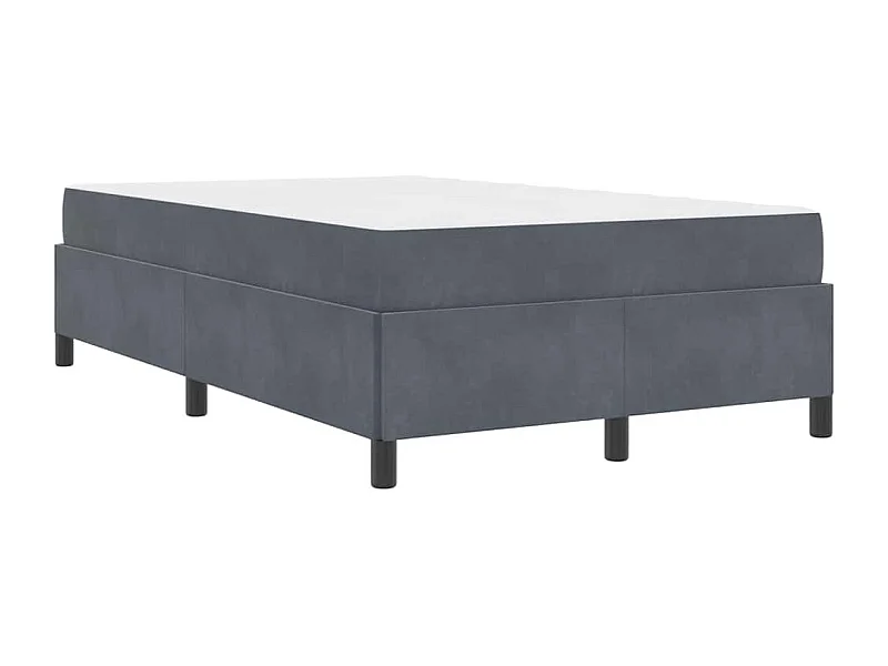 Cadre de lit Gris foncé, gris et blanc 120 x 200 cm Velours