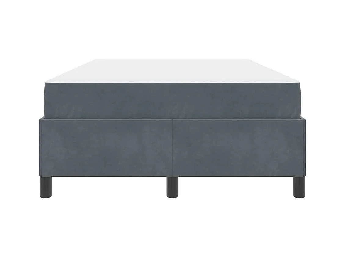Struttura letto 120 x 200 cm in velluto grigio scuro, grigio e bianco