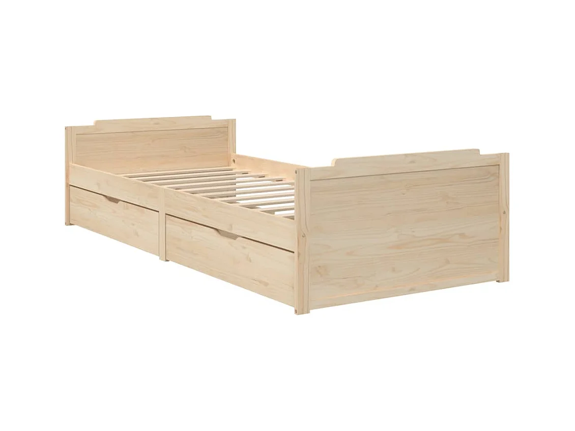 Bettgestell ohne Matratze Kiefer Massivholz 90x200 cm