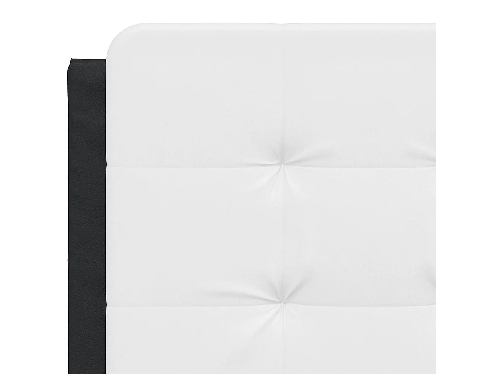 Bedframe zonder matras zwart-wit 140x200 cm kunstleer