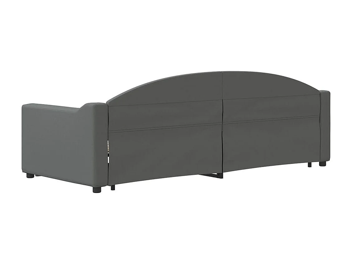 Dagbed met onderschuifbed zonder matras donkergrijs 80x200 cm