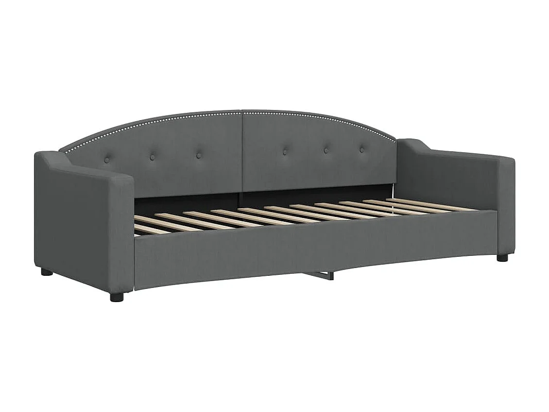 Dagbed met onderschuifbed zonder matras donkergrijs 80x200 cm