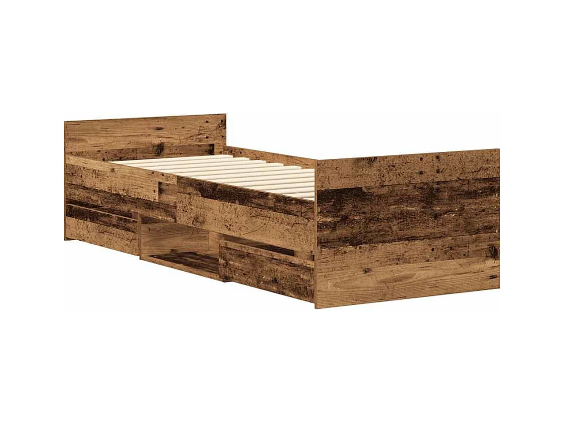 Struttura letto senza materasso in legno vecchio 90x200 cm in legno ingegnerizzato