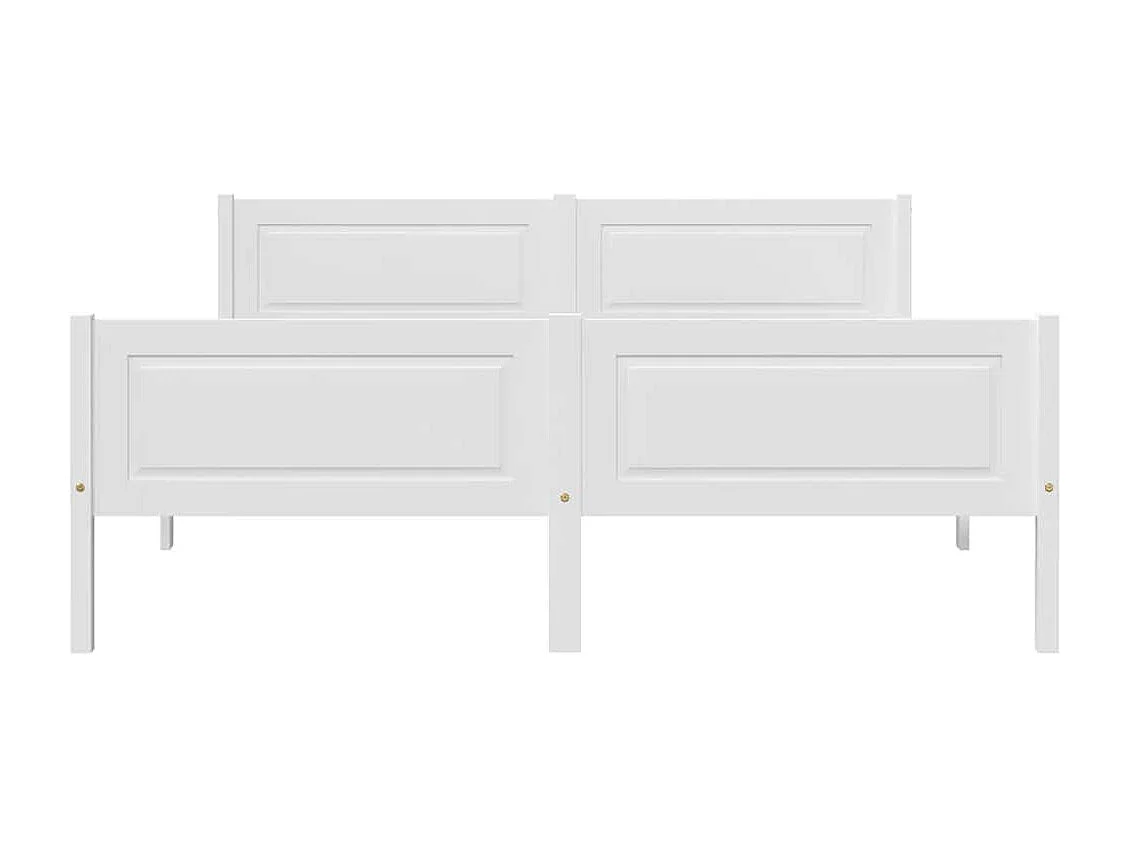 Cadre de lit sans matelas bois massif de pin blanc 140x200 cm