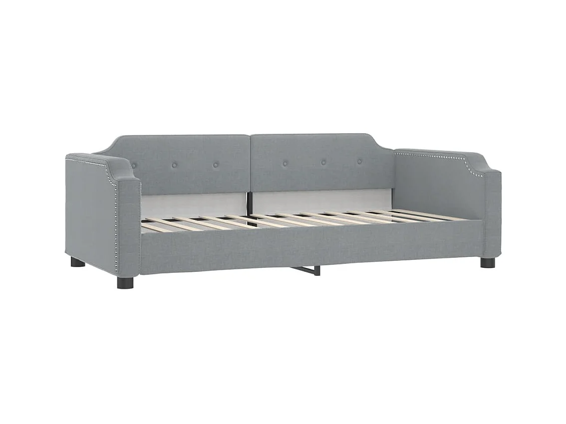 Divano letto con letto estraibile senza materasso grigio chiaro 90x200 cm