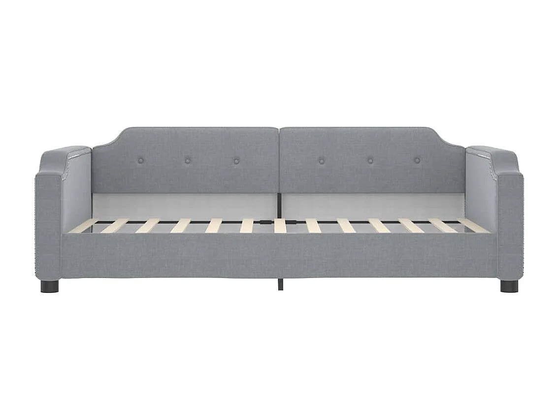 Divano letto con letto estraibile senza materasso grigio chiaro 90x200 cm