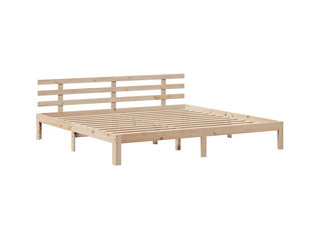 Estructura de cama con cabecero sin colchón 200x200 cm