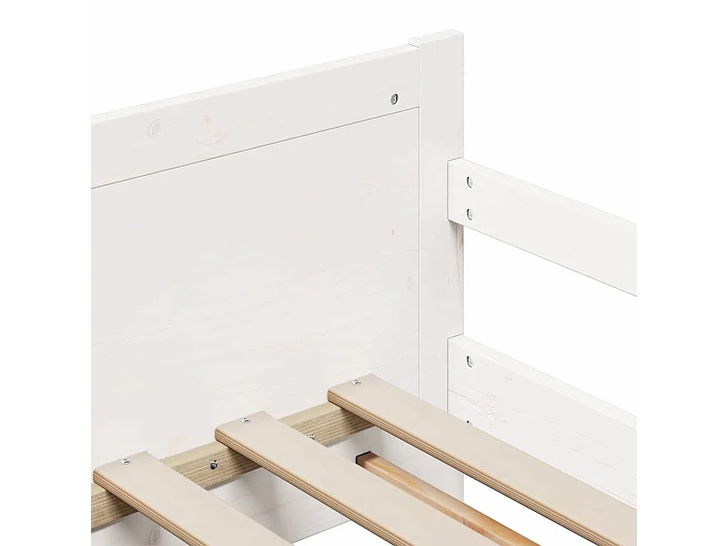 Uitschuifbaar kinderbed Overig Wit 80 x 130 / 165 / 200 cm