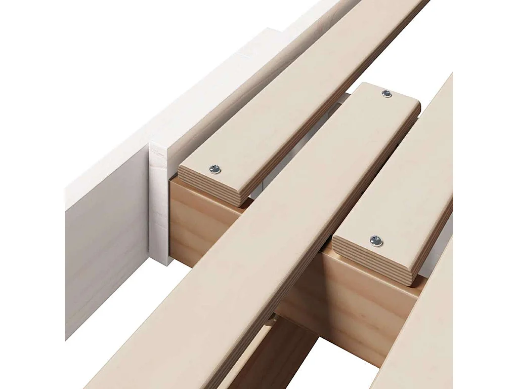 Uitschuifbaar kinderbed Overig Wit 80 x 130 / 165 / 200 cm