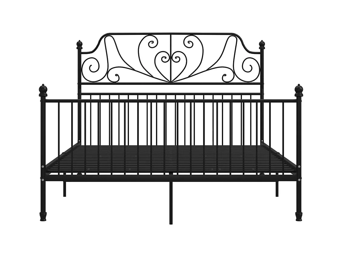 Struttura letto senza materasso in metallo nero 160x200 cm