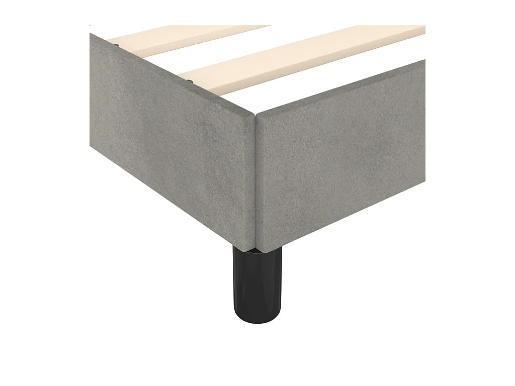 Bedframe zonder matras lichtgrijs 100x200 cm fluweel