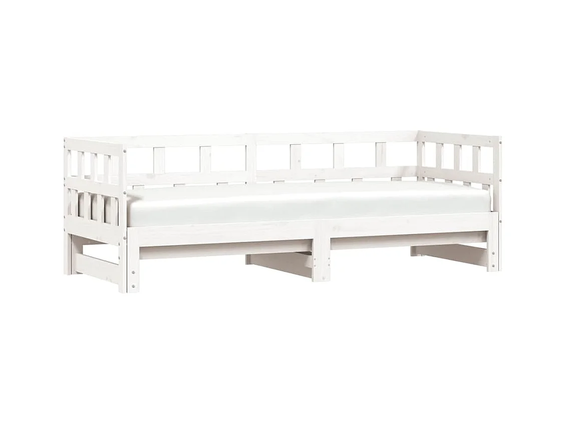 Divano letto e letto estraibile senza materasso 90x190 cm in legno massello