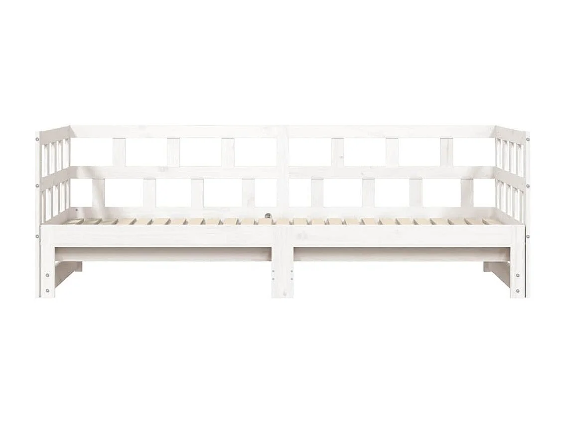 Divano letto e letto estraibile senza materasso 90x190 cm in legno massello