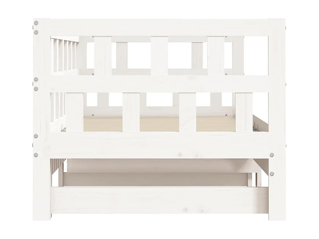 Lit de jour et lit gigogne sans matelas 90x190 cm bois massif