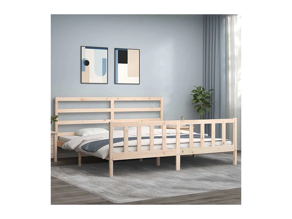 Bettgestell ohne Matratze 200x200 cm Kiefer Massivholz