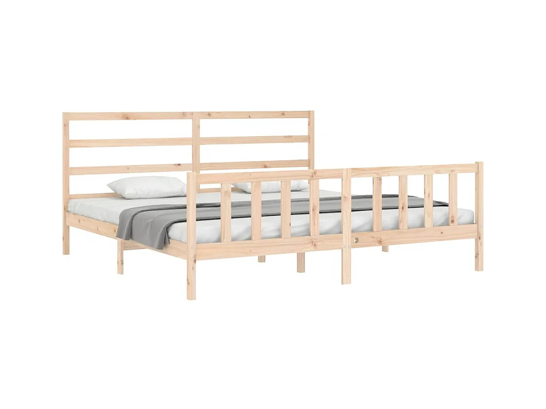 Bettgestell ohne Matratze 200x200 cm Kiefer Massivholz