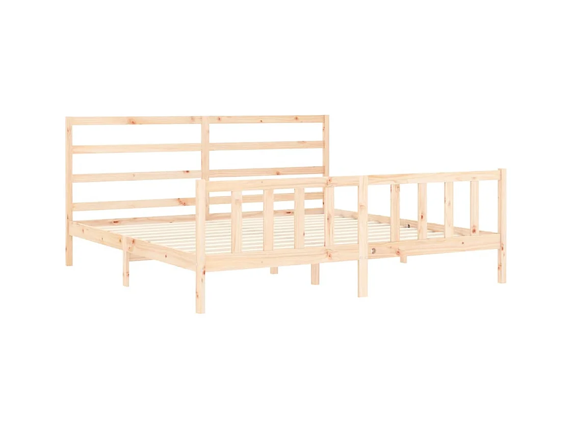 Bettgestell ohne Matratze 200x200 cm Kiefer Massivholz