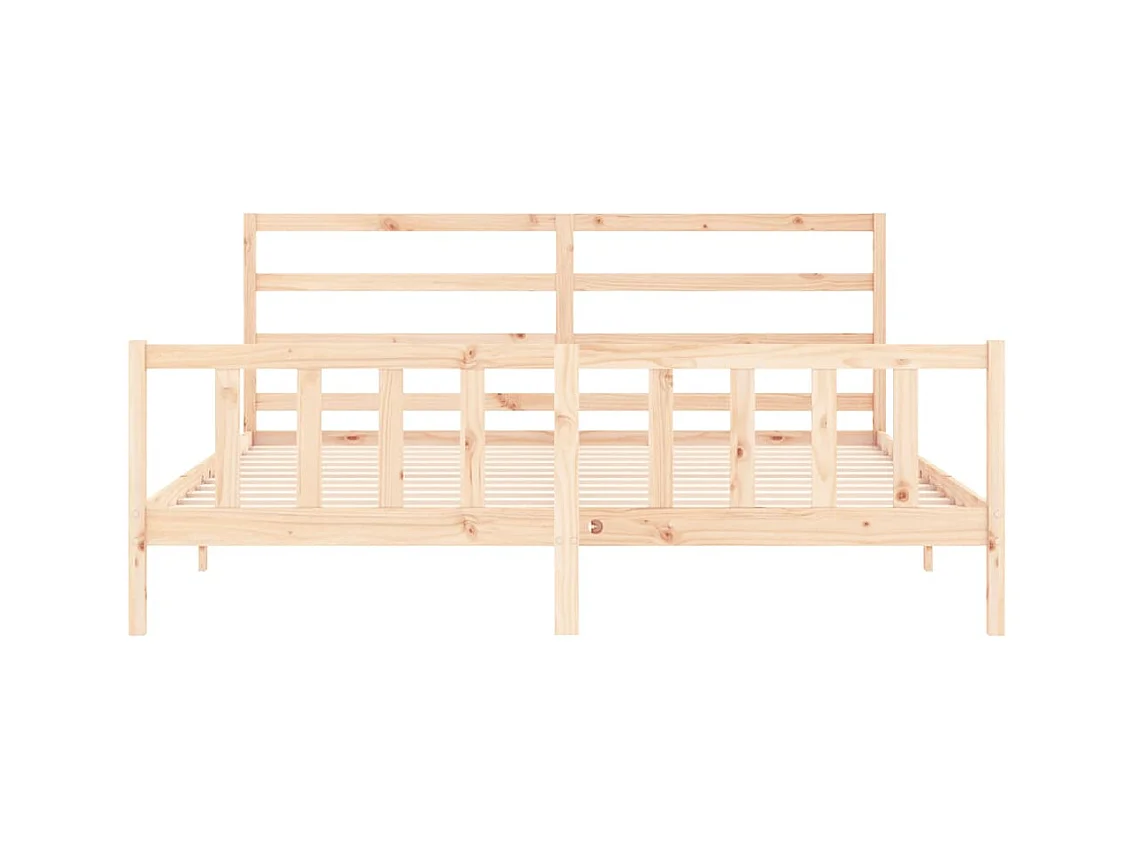 Bettgestell ohne Matratze 200x200 cm Kiefer Massivholz