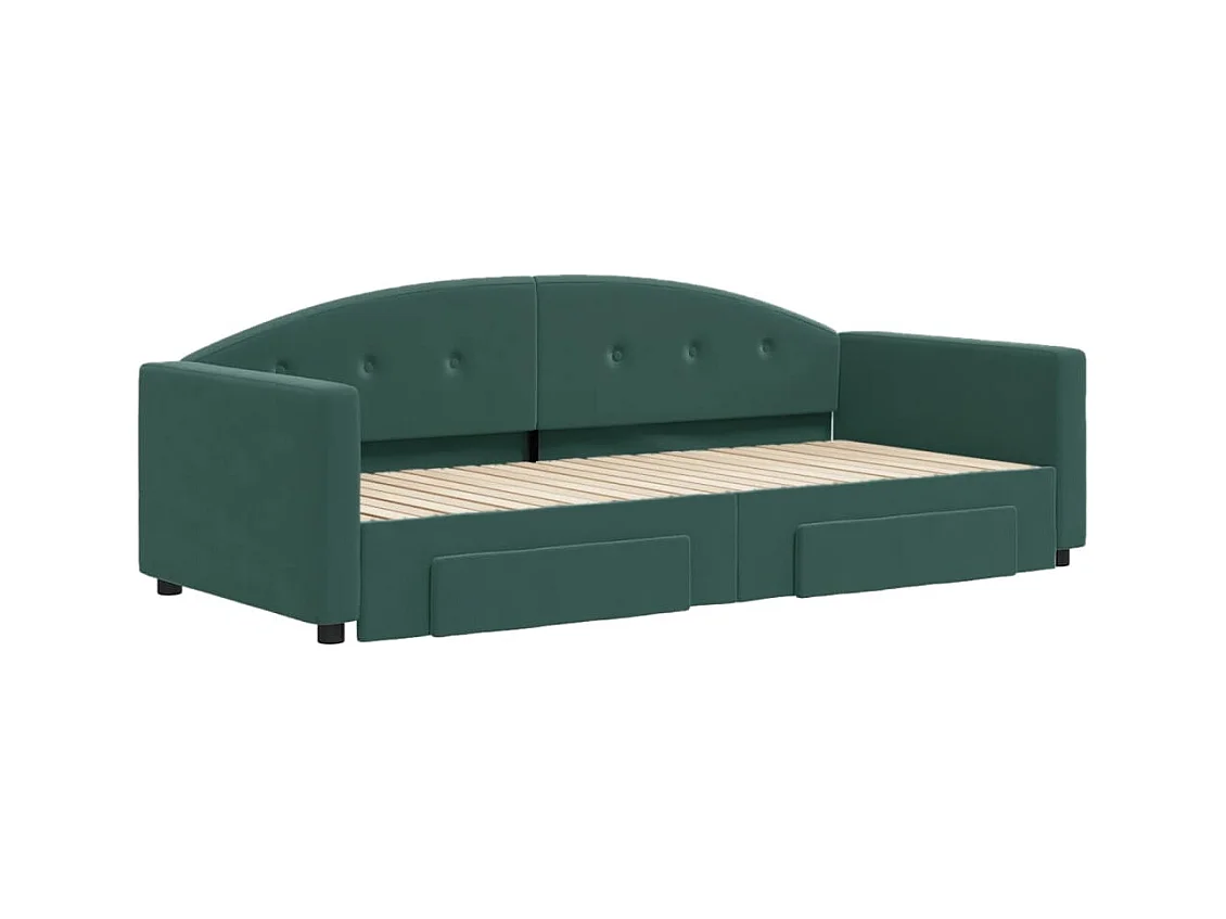 Dagbed met onderschuifbed en lades zonder matras 90x200 cm