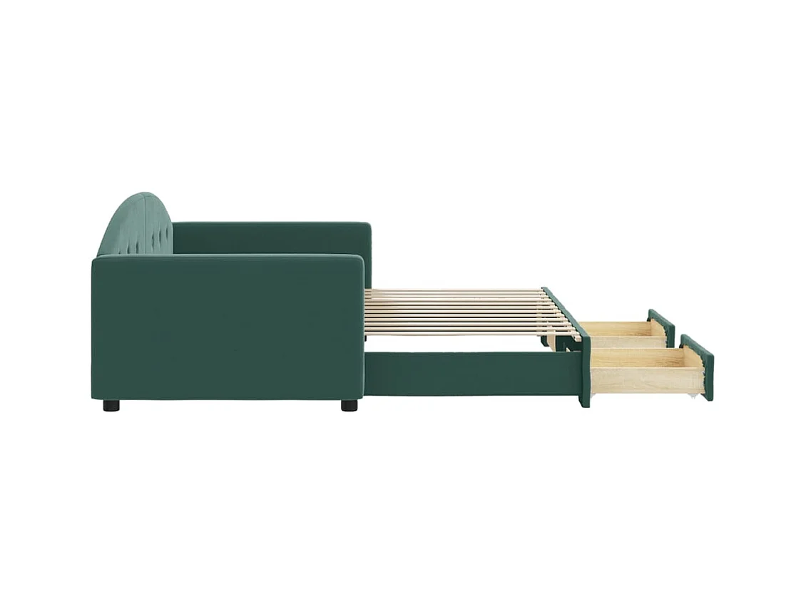 Dagbed met onderschuifbed en lades zonder matras 90x200 cm