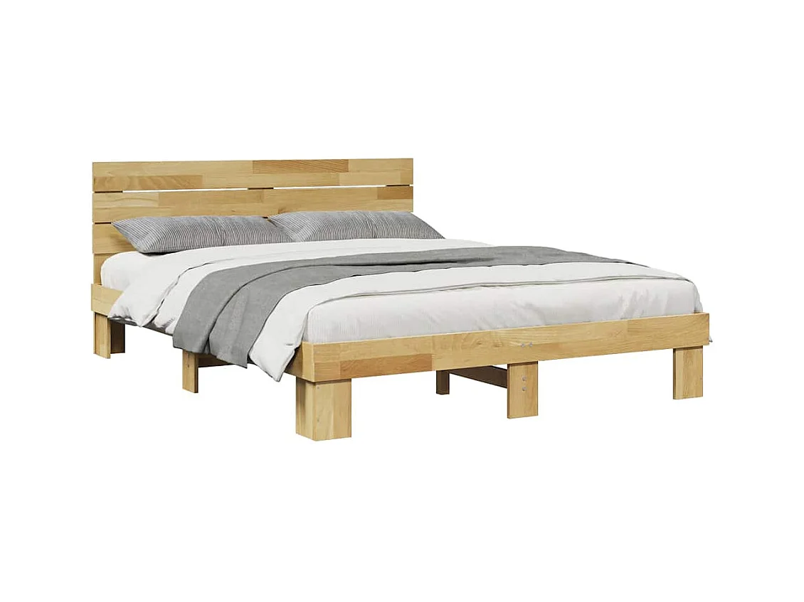 Cadre de lit avec tête de lit sans matelas 160 x 200 cm