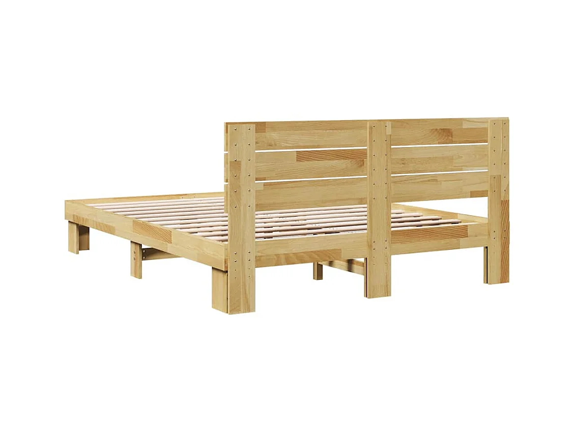 Cadre de lit avec tête de lit sans matelas 160 x 200 cm