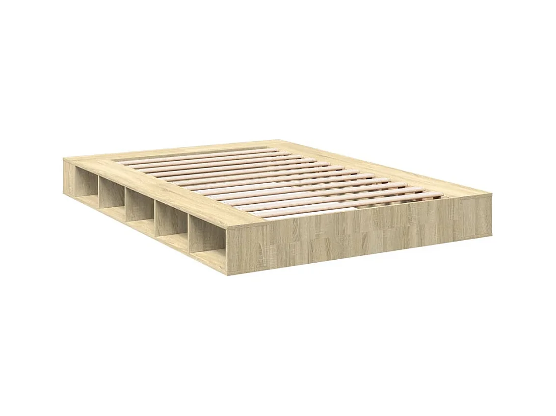 Bedframe zonder matras Sonoma eiken 140x200 cm