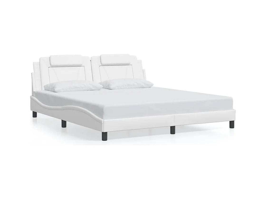 Bedframe zonder matras wit 180x200 cm kunstleer