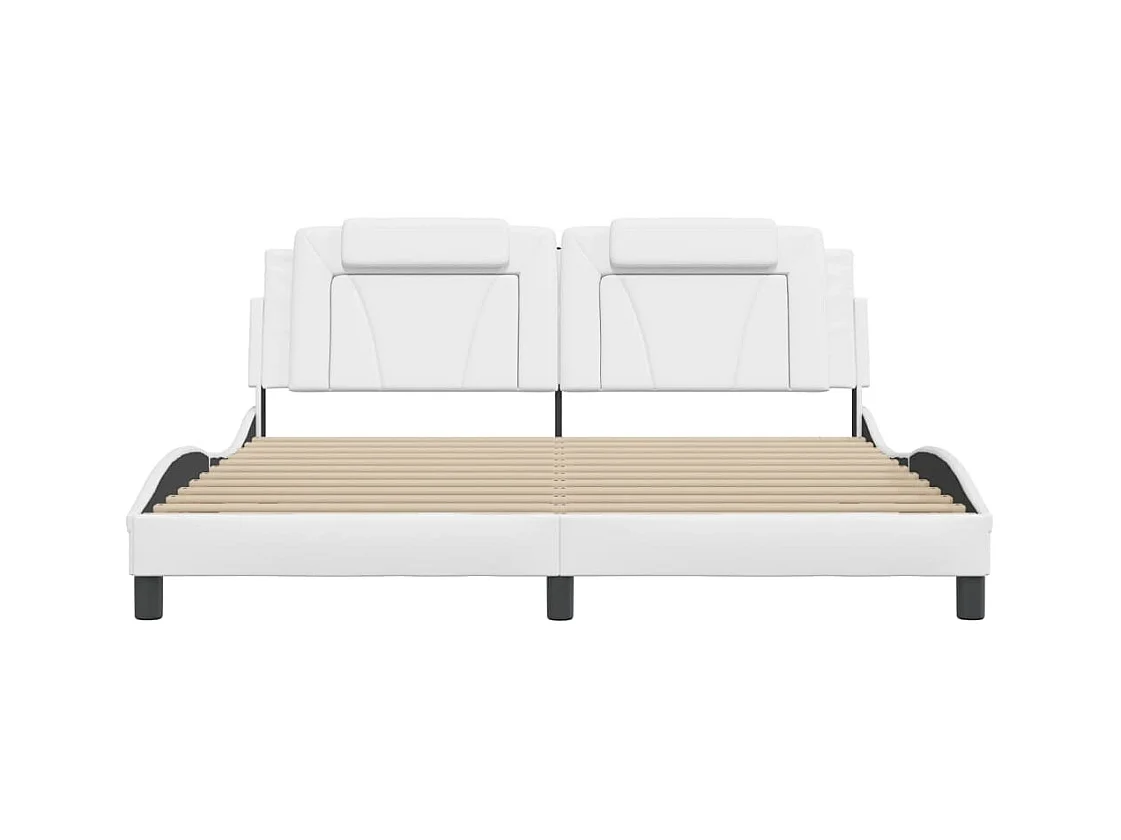 Bedframe zonder matras wit 180x200 cm kunstleer