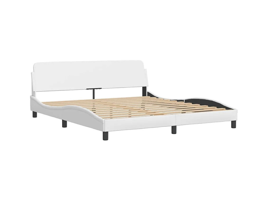 Bedframe zonder matras wit 180x200 cm kunstleer