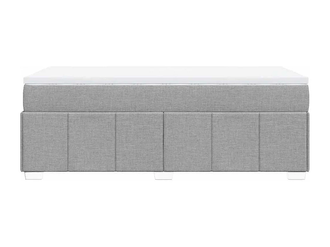 Sommier à lattes de lit avec matelas Gris clair 100x200cm Tissu