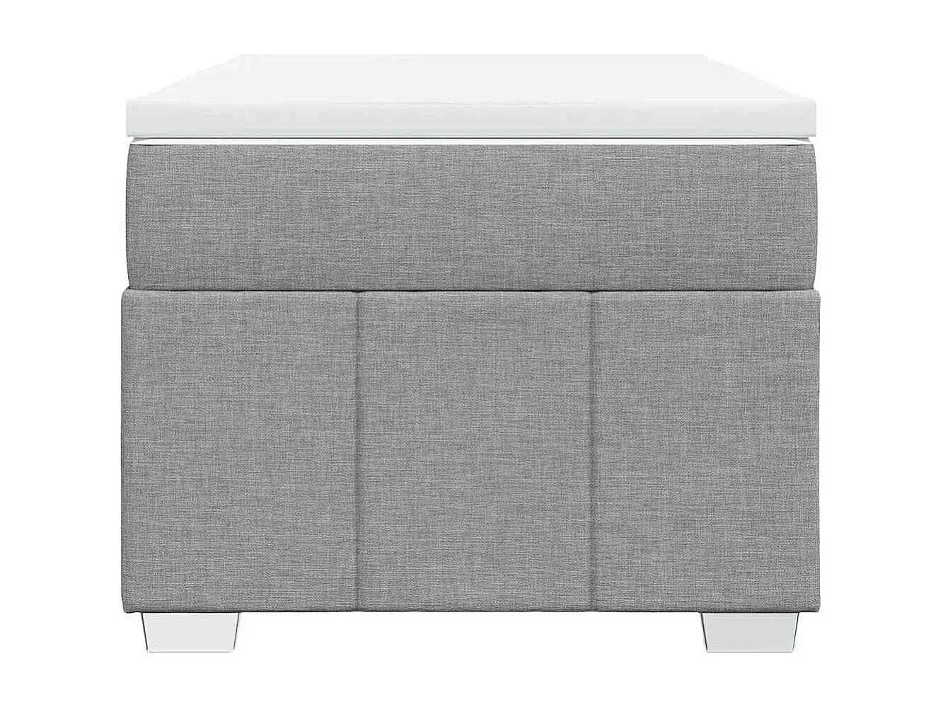 Rete a doghe con materasso Tessuto grigio chiaro 100x200cm