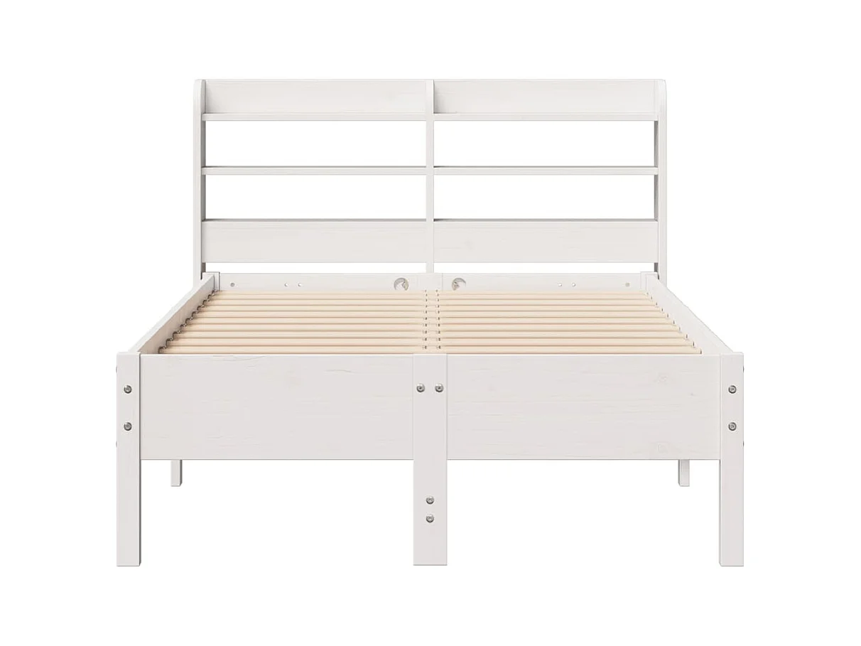 Struttura letto senza materasso bianco 90x200 cm in legno massello di pino