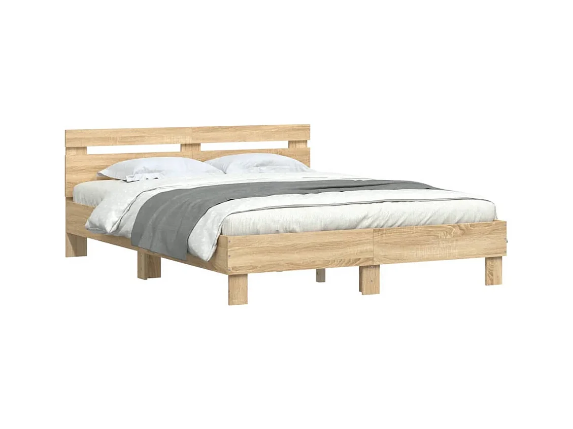 Bedframe zonder matras Sonoma eiken 150x200 cm