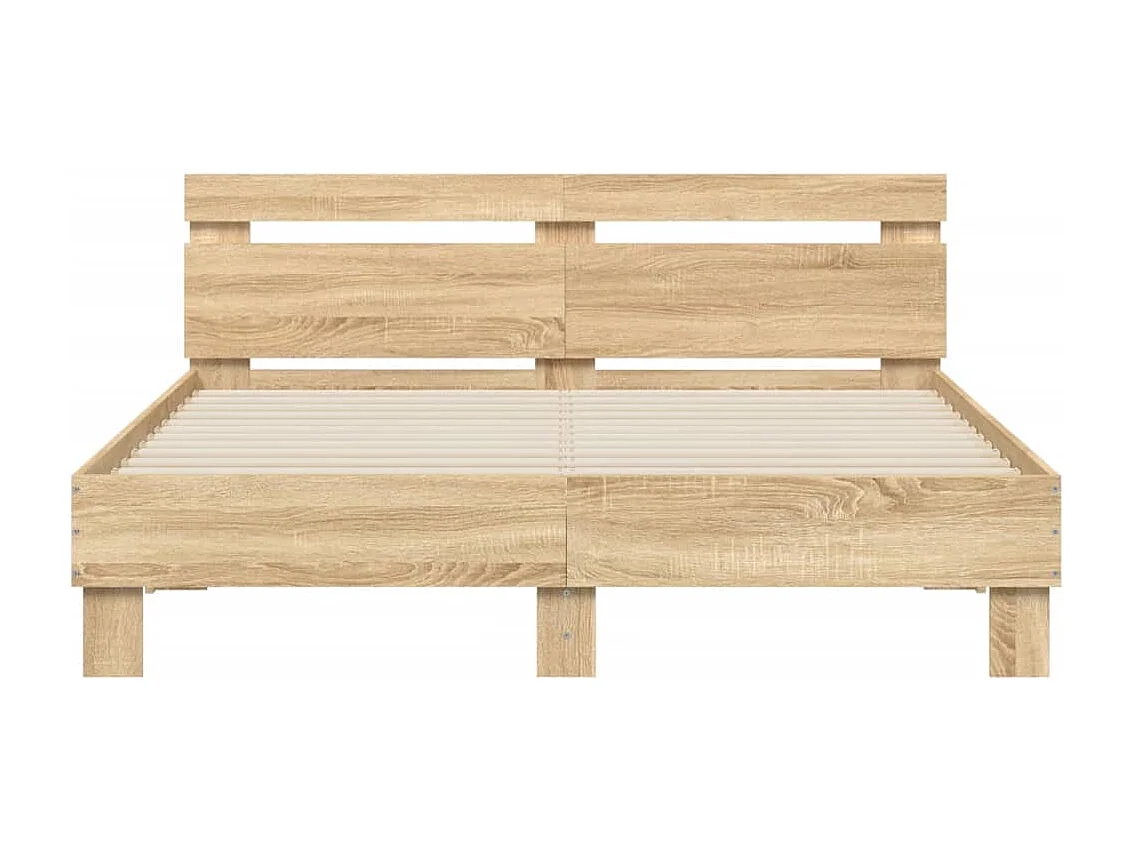 Estructura de cama sin colchón roble Sonoma 150x200 cm